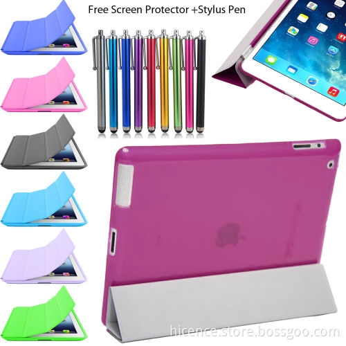 Popular Back and Front Smart Cover Case for iPad 4/3/2